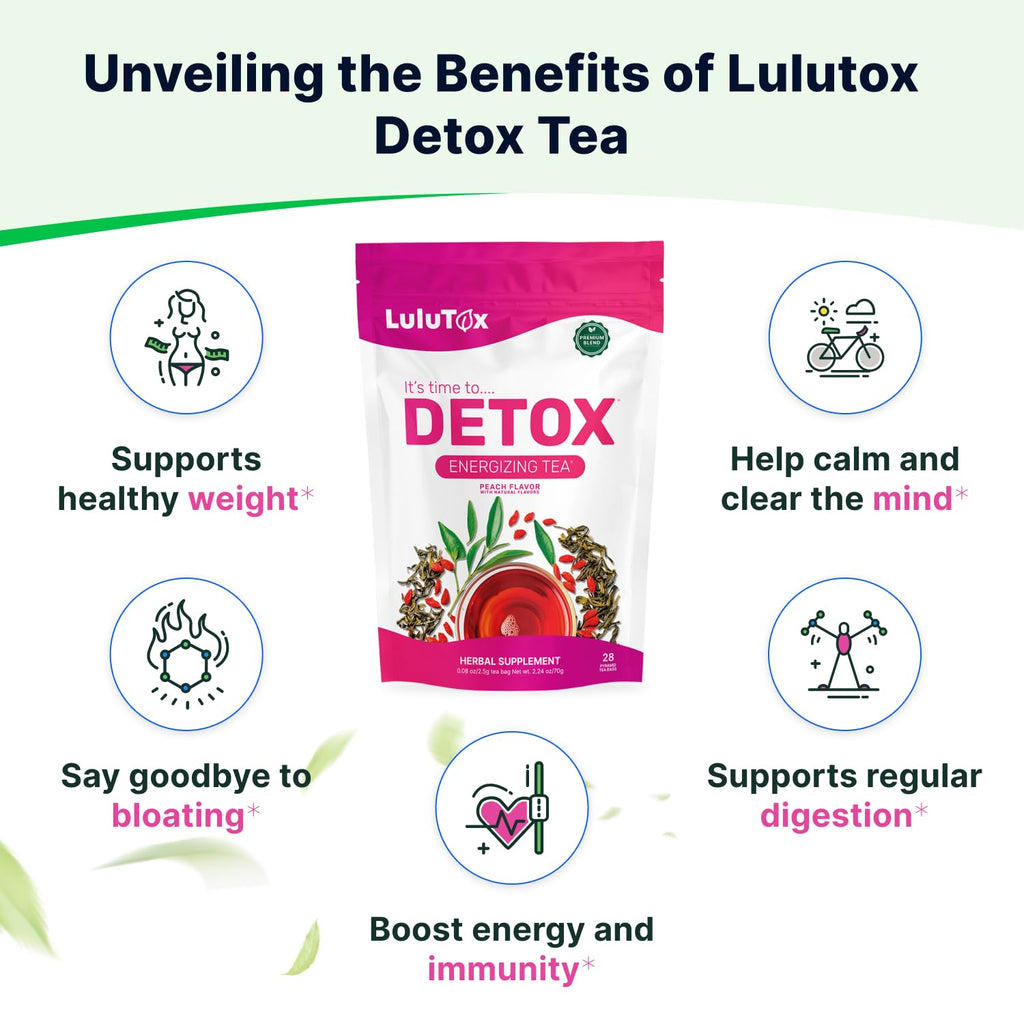 LULUTOX Detox Tea - Blend with Dandelion, Ginseng and Ginger

