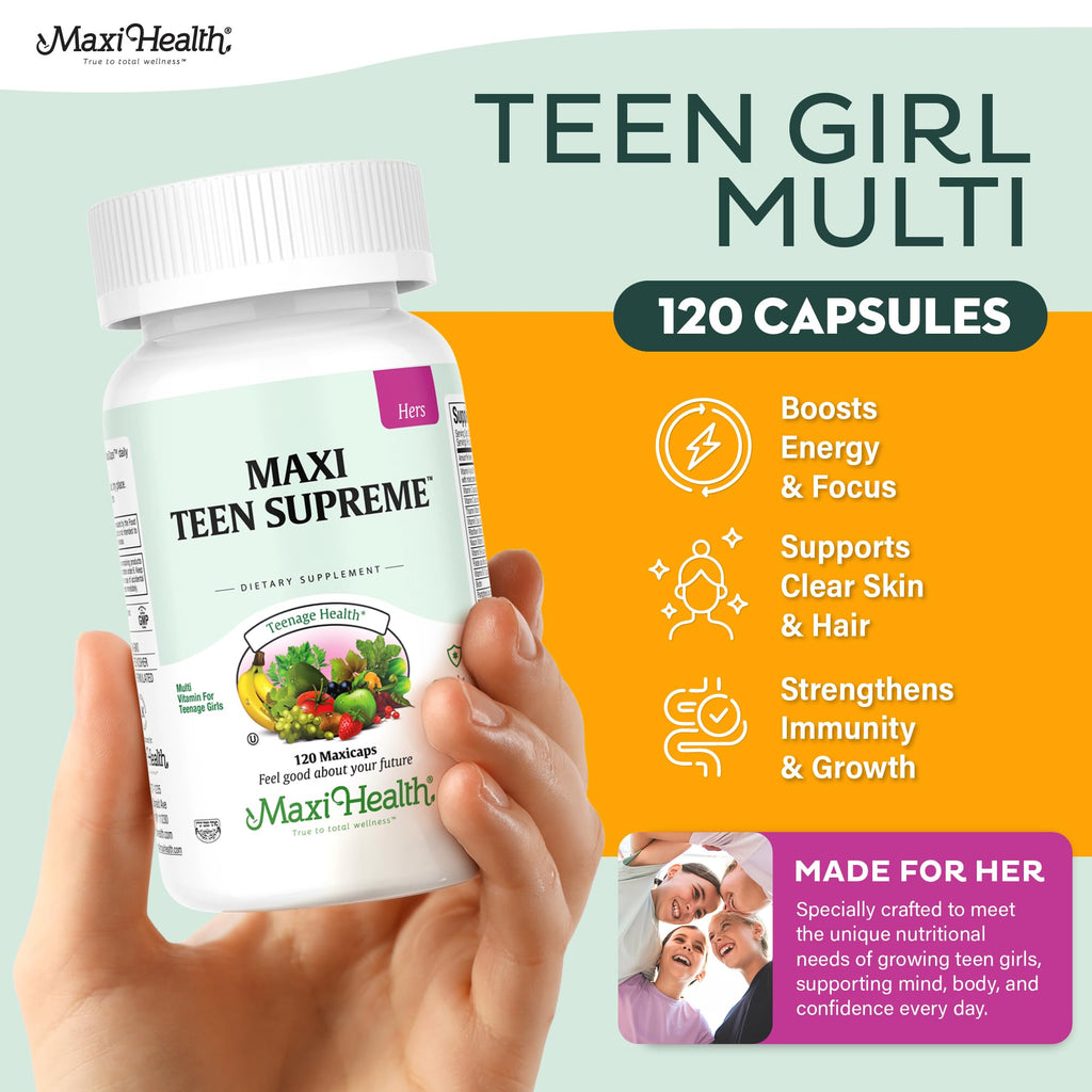Maxi Health Teen Multivitamin for Teens | Immune and Growth

