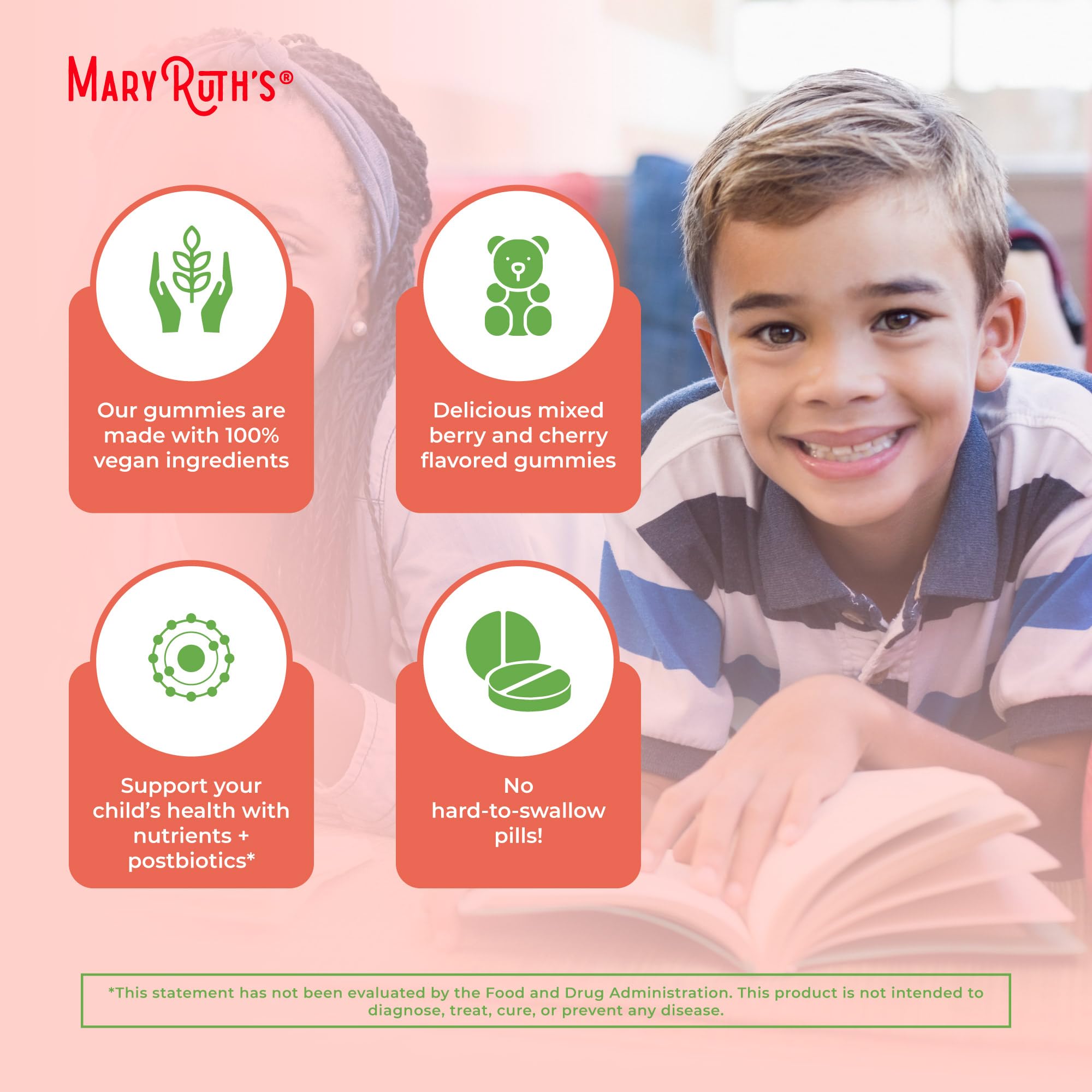 MaryRuth's Multivitamin Gummies with Postbiotics | USDA Organic


