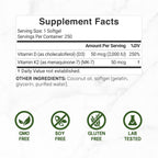 DEAL SUPPLEMENT Vitamin D & K Softgels | Coconut Oil

