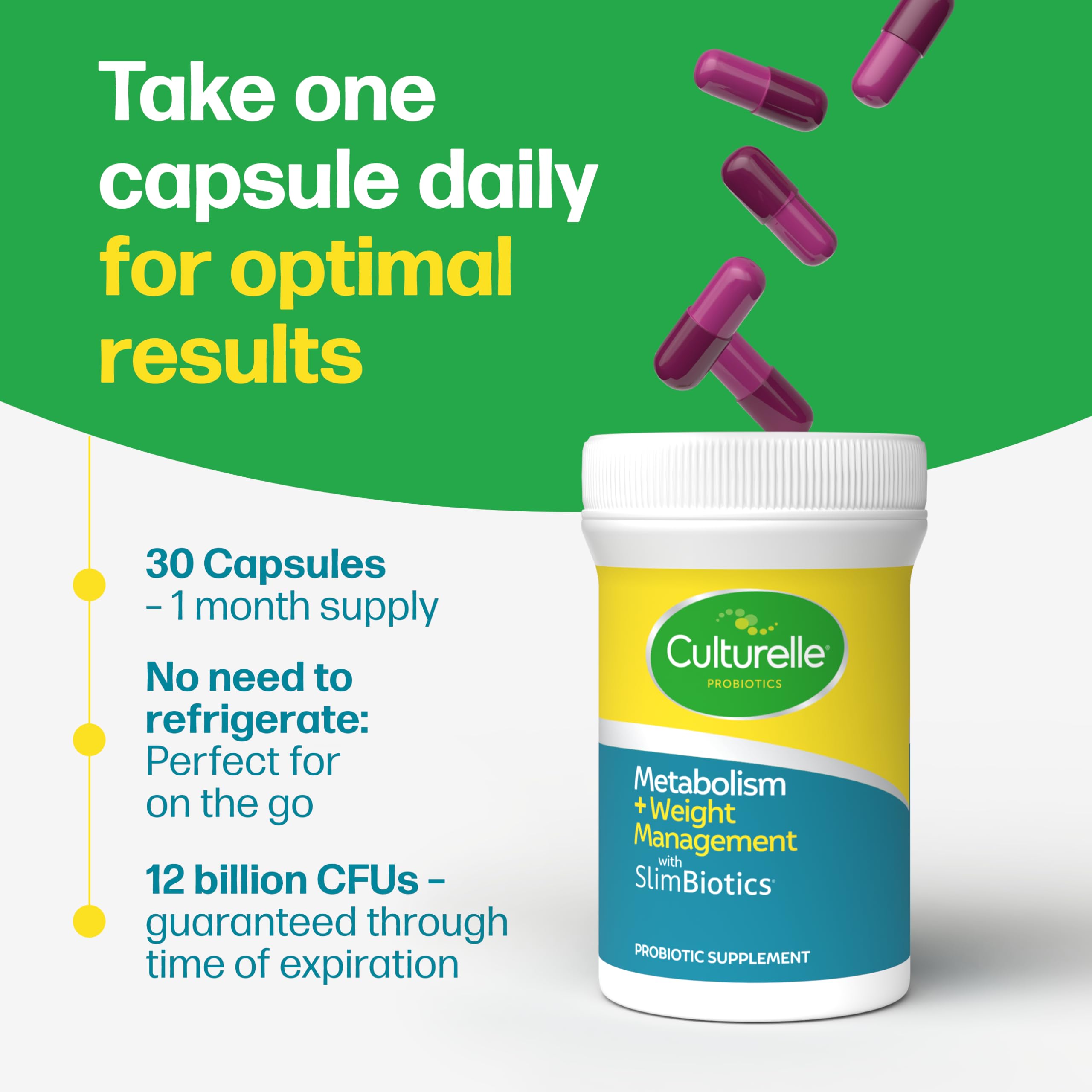 Culturelle Metabolism Probiotic Capsules | Weight Management

