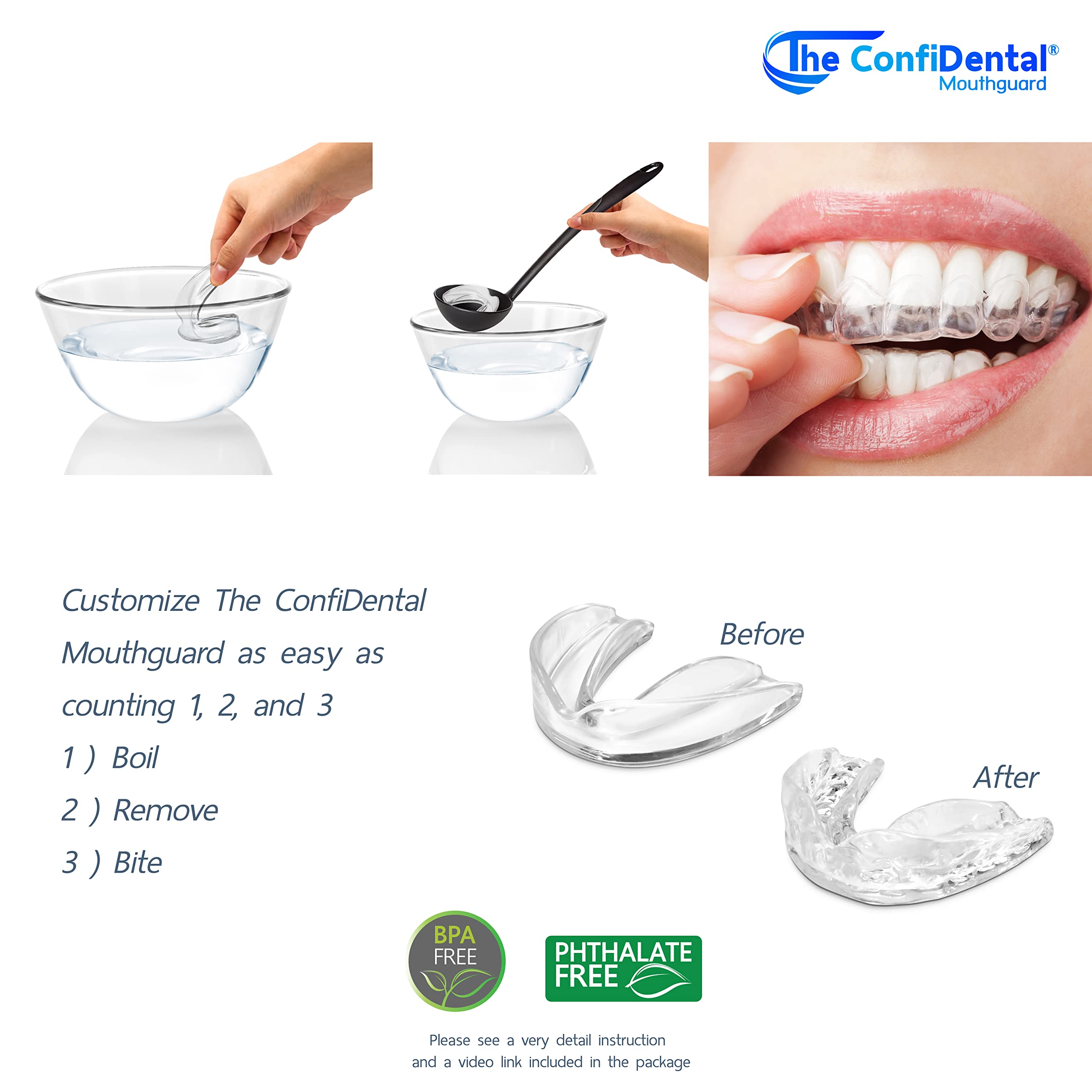ConfiDental Anti Grinding Guard Moldable Night Mouth Guard

