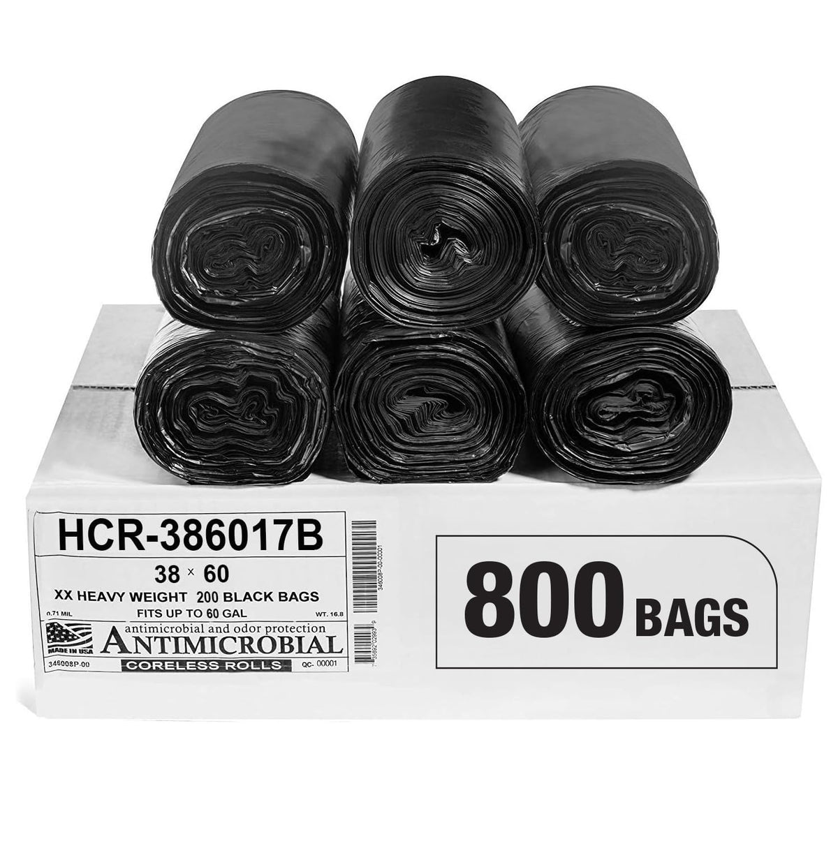 Aluf Plastics High Density Trash Bags - Heavy-Duty