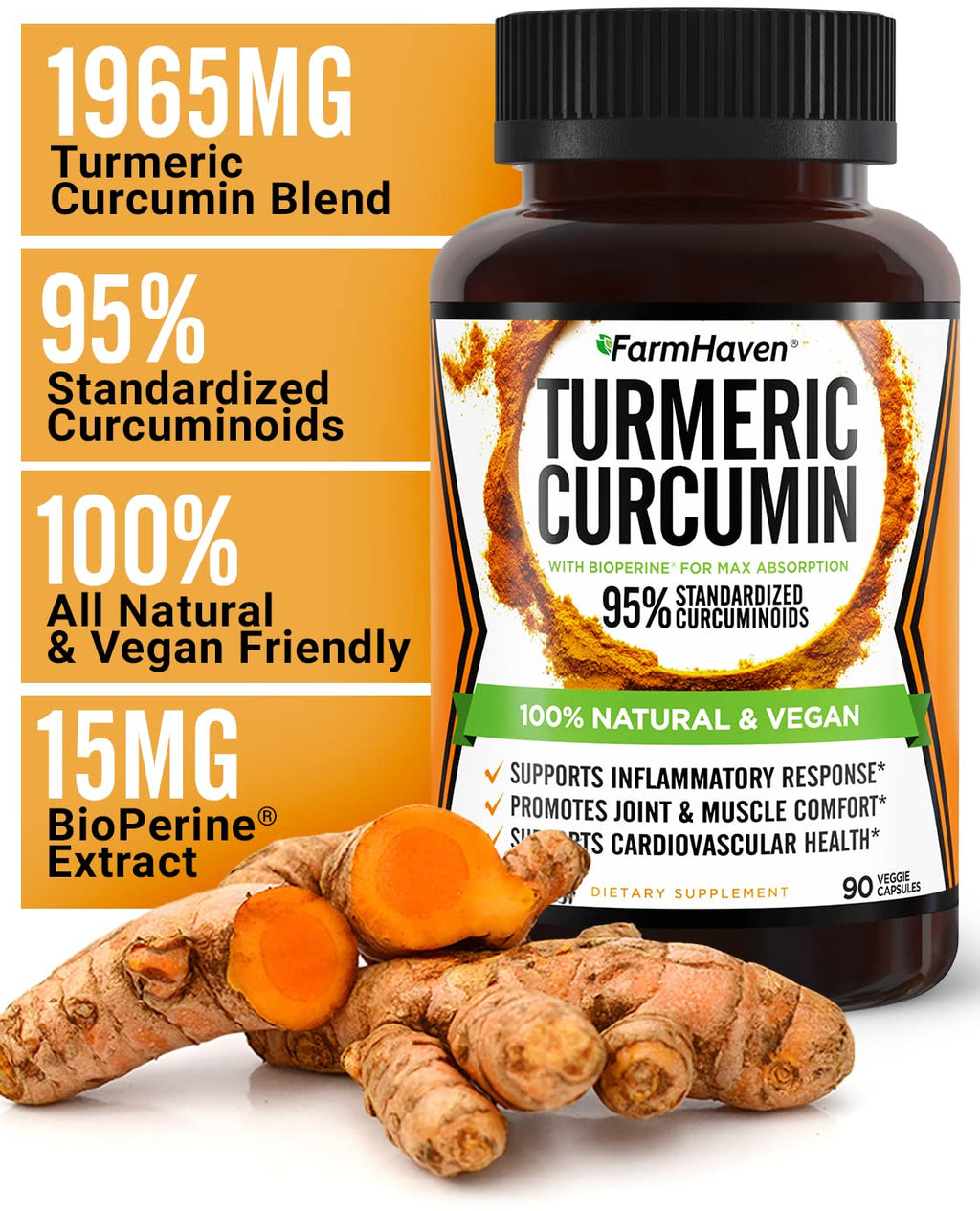 FarmHaven Turmeric Curcumin Capsule | Absorption Boost


