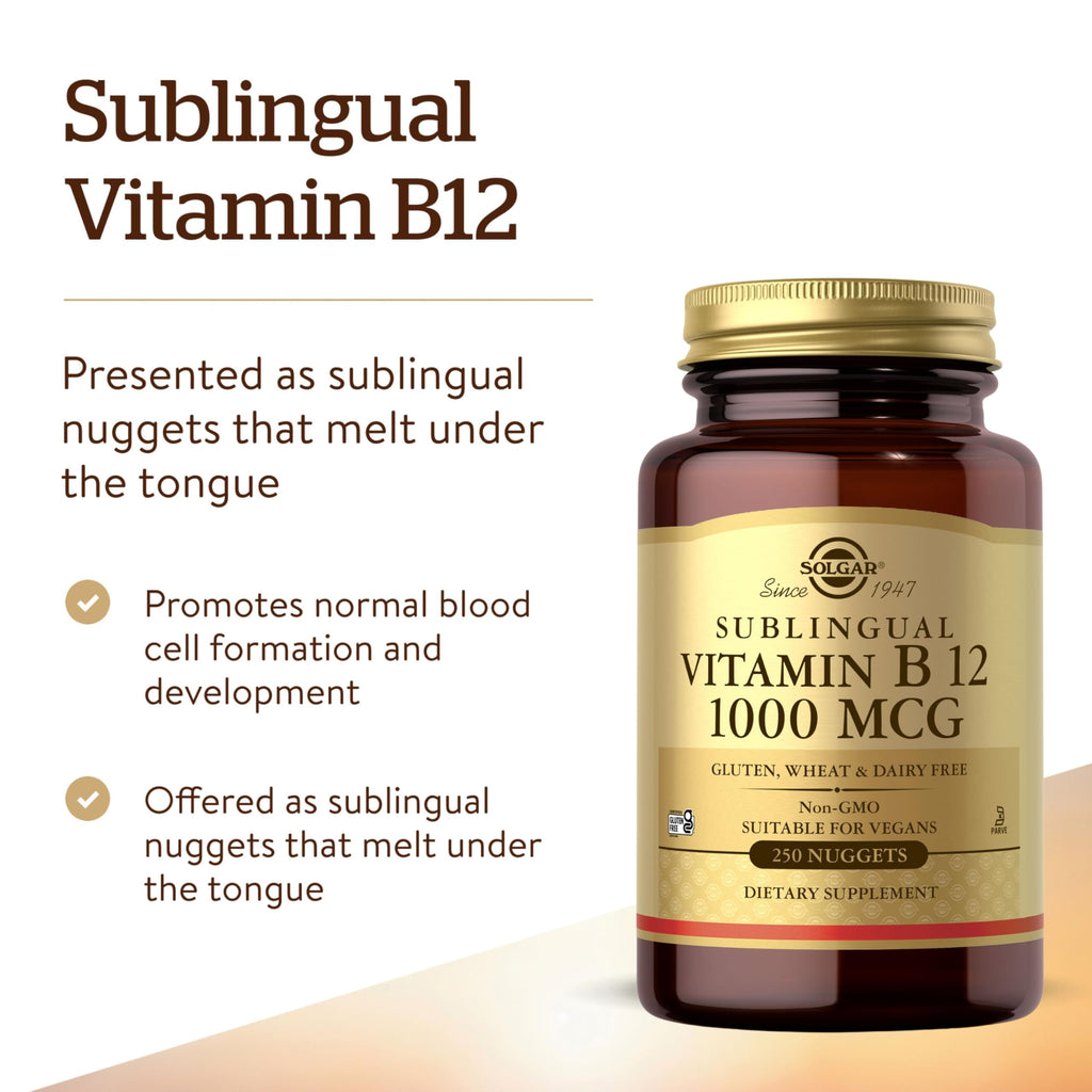 Solgar Vitamin B12 Sublingual 1000 mcg - Energy Support

