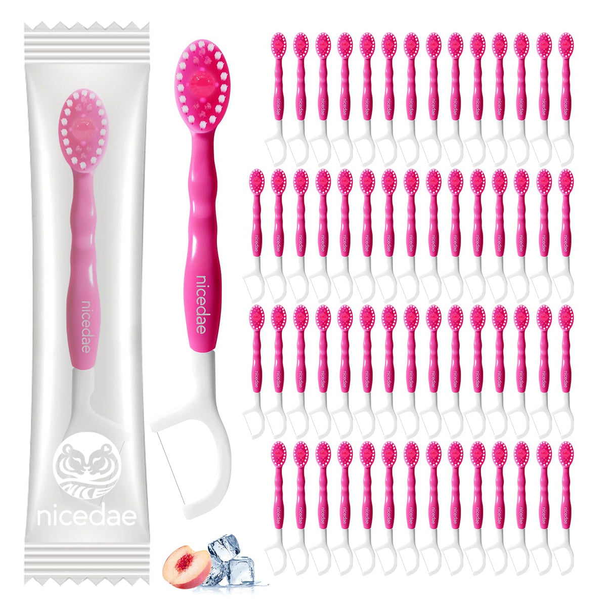 nicedae Disposable Travel Toothbrush Set with Toothpaste and Accessories