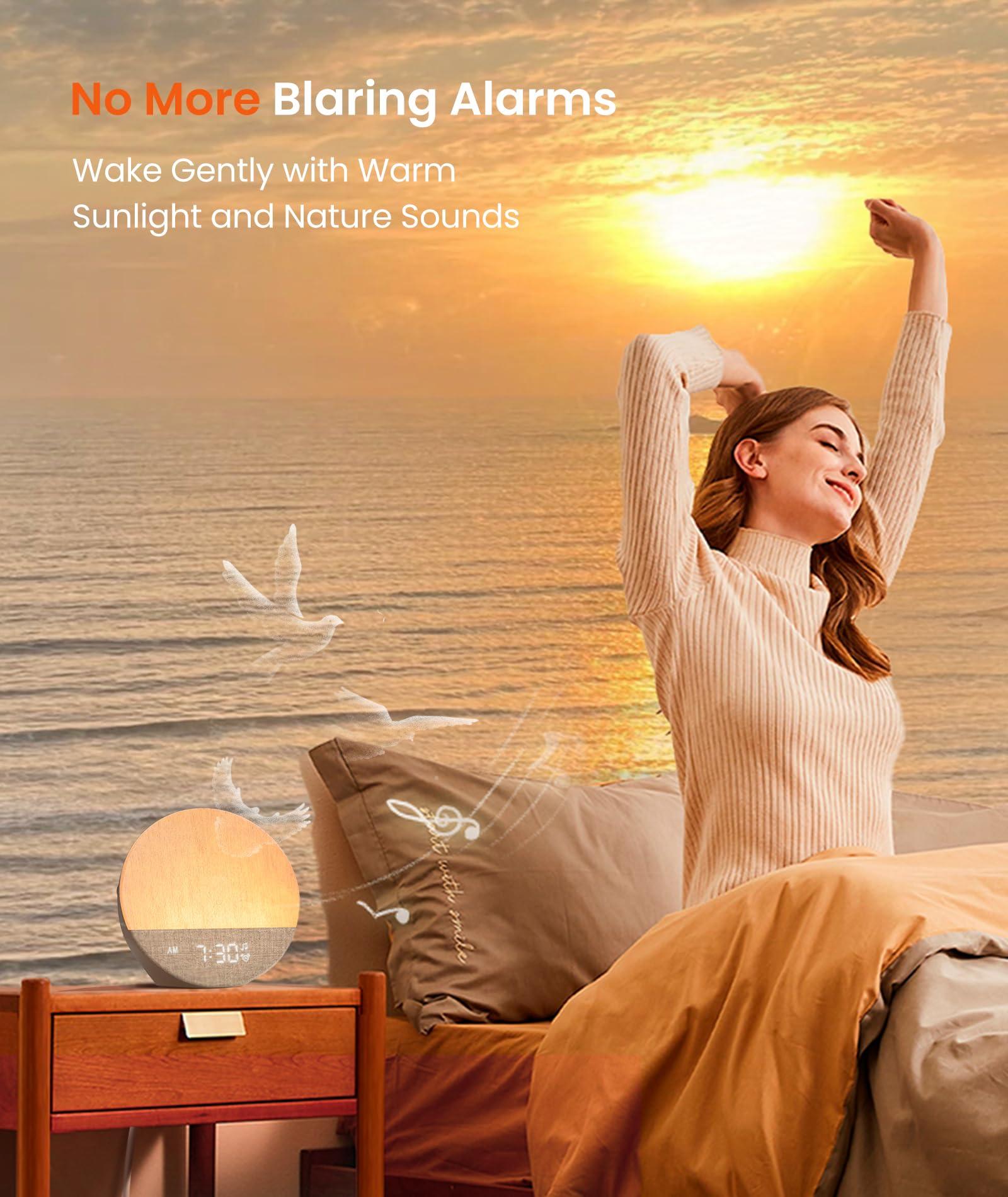 Dreamegg Alarm Clock with Sleep Sounds

