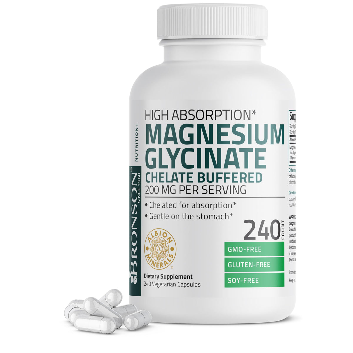 Bronson Magnesium Glycinate Chelated Supplement