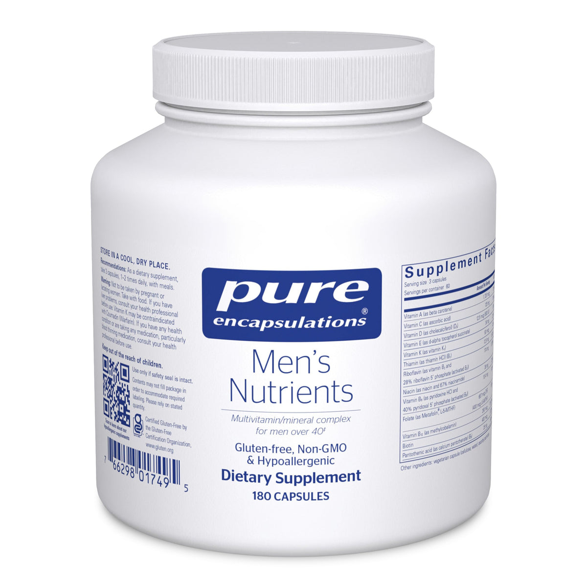Pure Encapsulations Men's Nutrients Multivitamin Mineral

