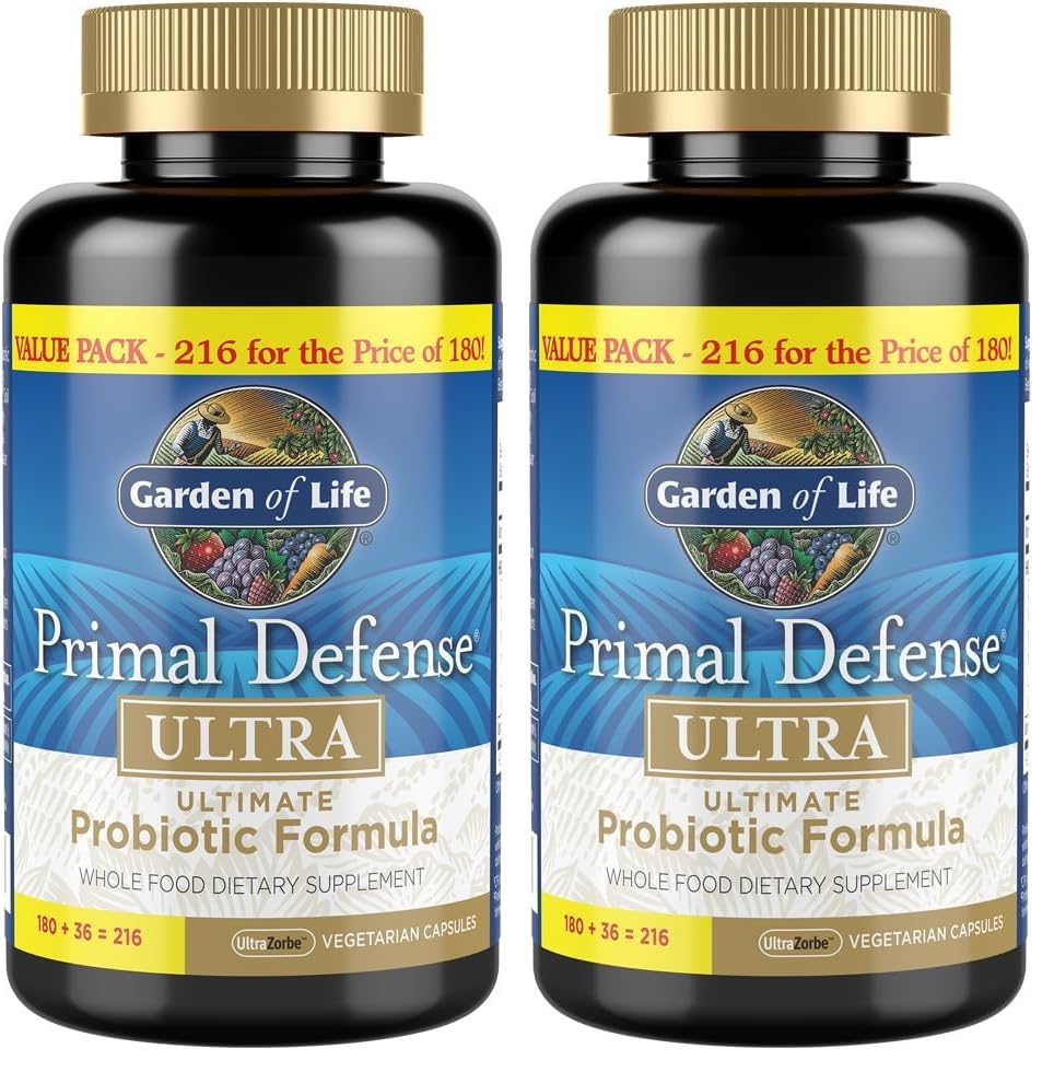 Garden of Life Primal Defense Ultra Probiotics – 15B CFU, 13 Strains, HSOs