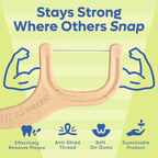 SmartLifeco Eco-Friendly Dental Floss Picks Mint Straw-Wheat

