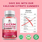 LUCNVEM Calcium Citrate Gummies with Vitamin D3 & K2

