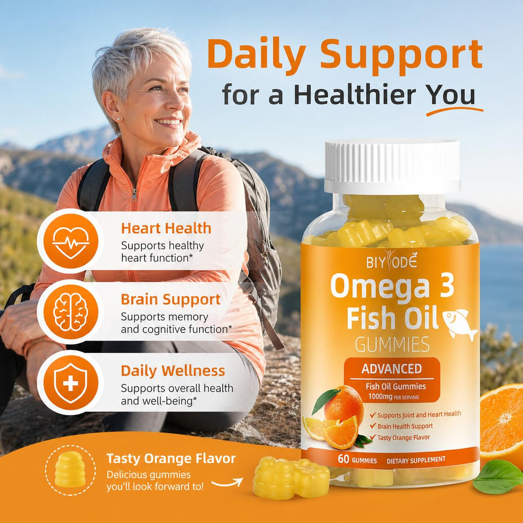 Omega-3 Fish Oil Supplement for Heart & Brain Health

