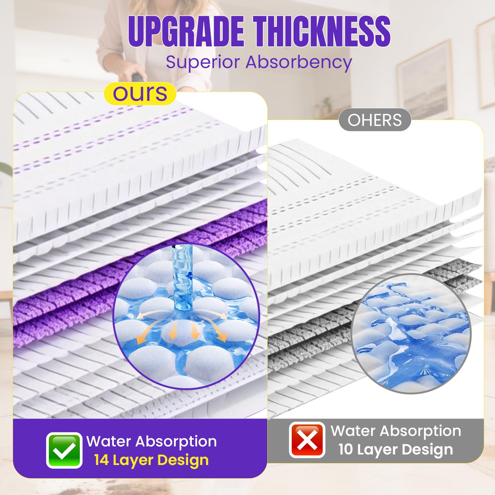 Swiffer Power Mop Refill Pads Microfiber Cleaning

