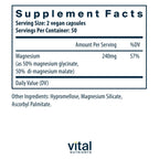 Vital Nutrients Magnesium Glycinate + Malate 120 mg - Vegan

