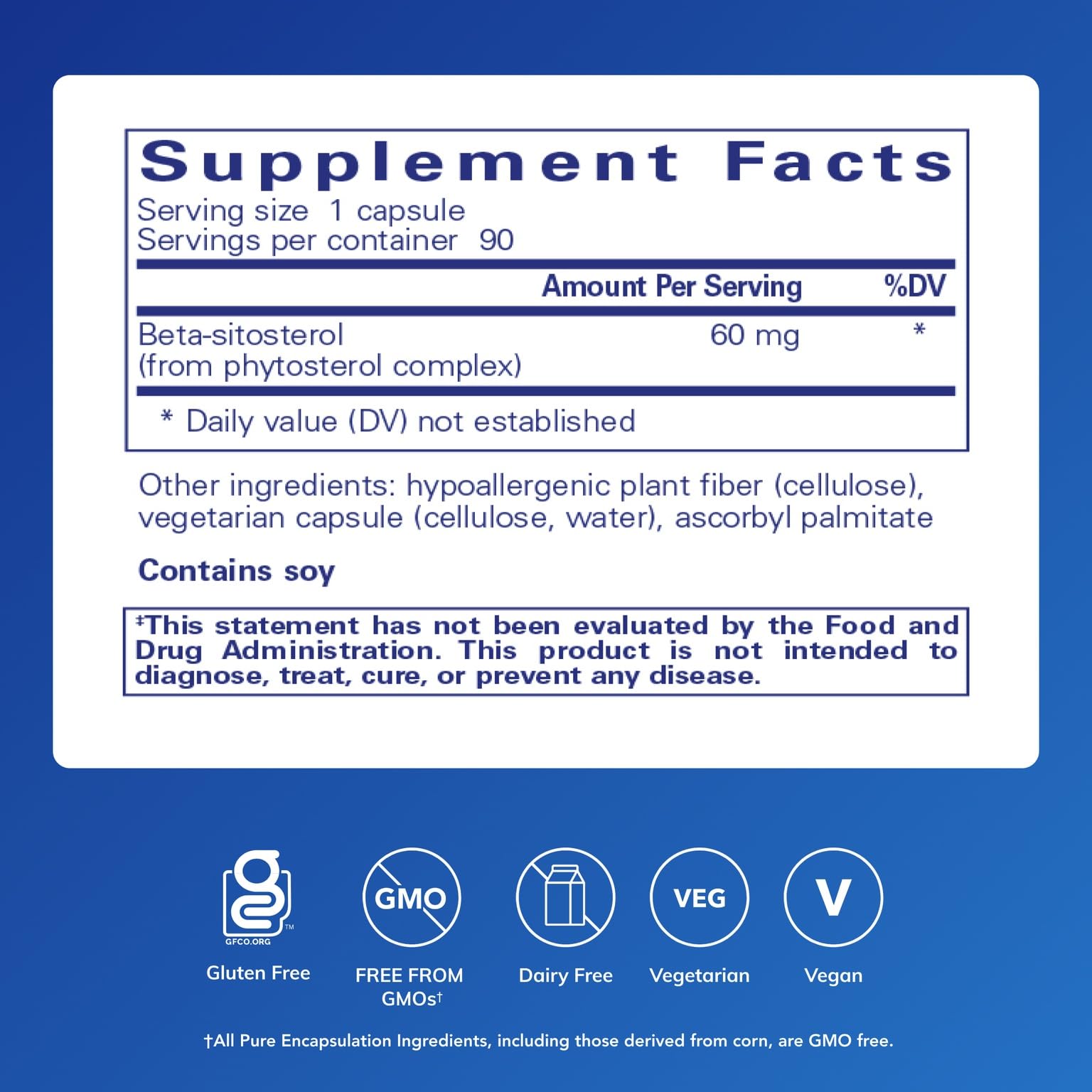 Pure Encapsulations Beta-Sitosterol for Urinary Health

