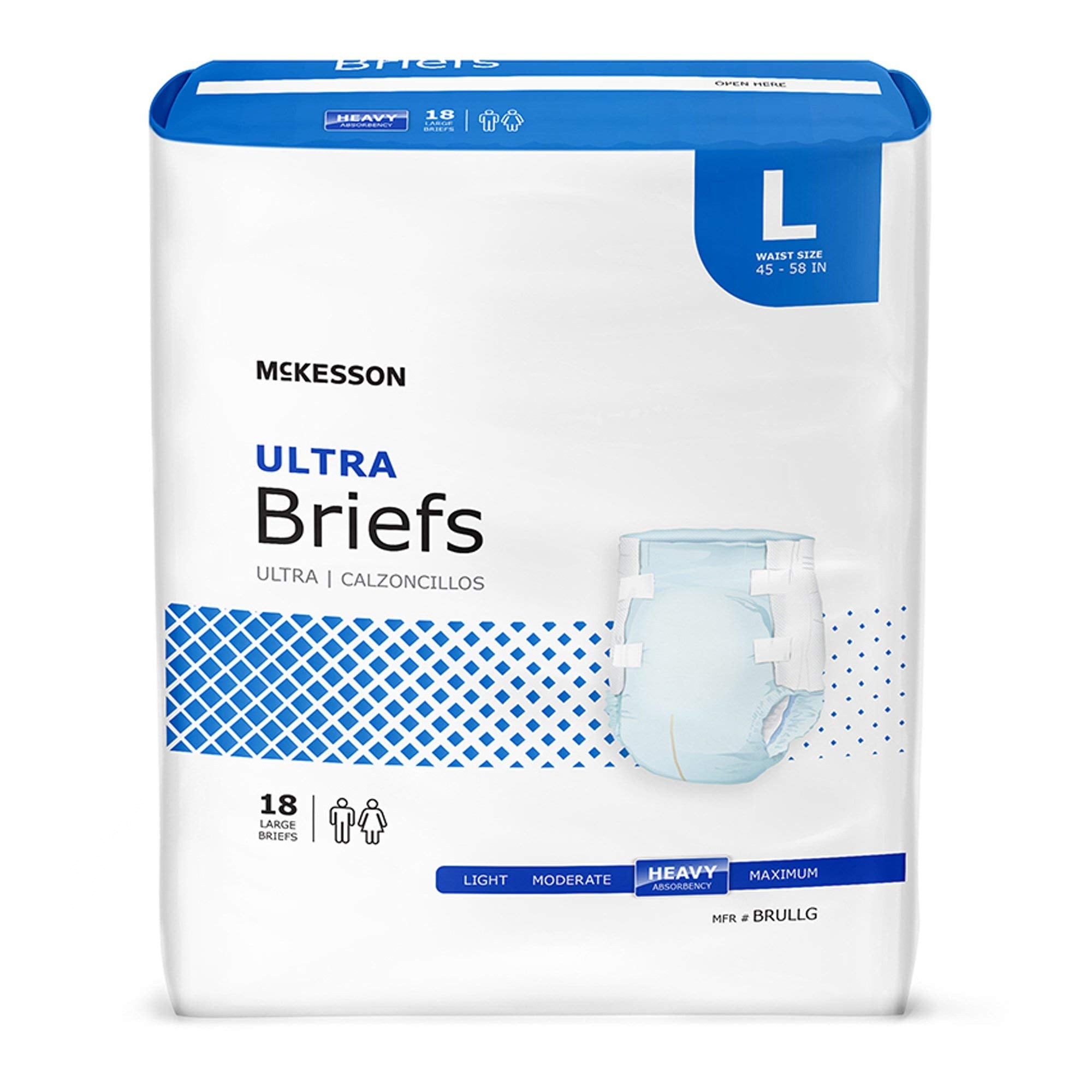 McKesson Ultra Briefs Heavy Absorbency Incontinence Briefs


