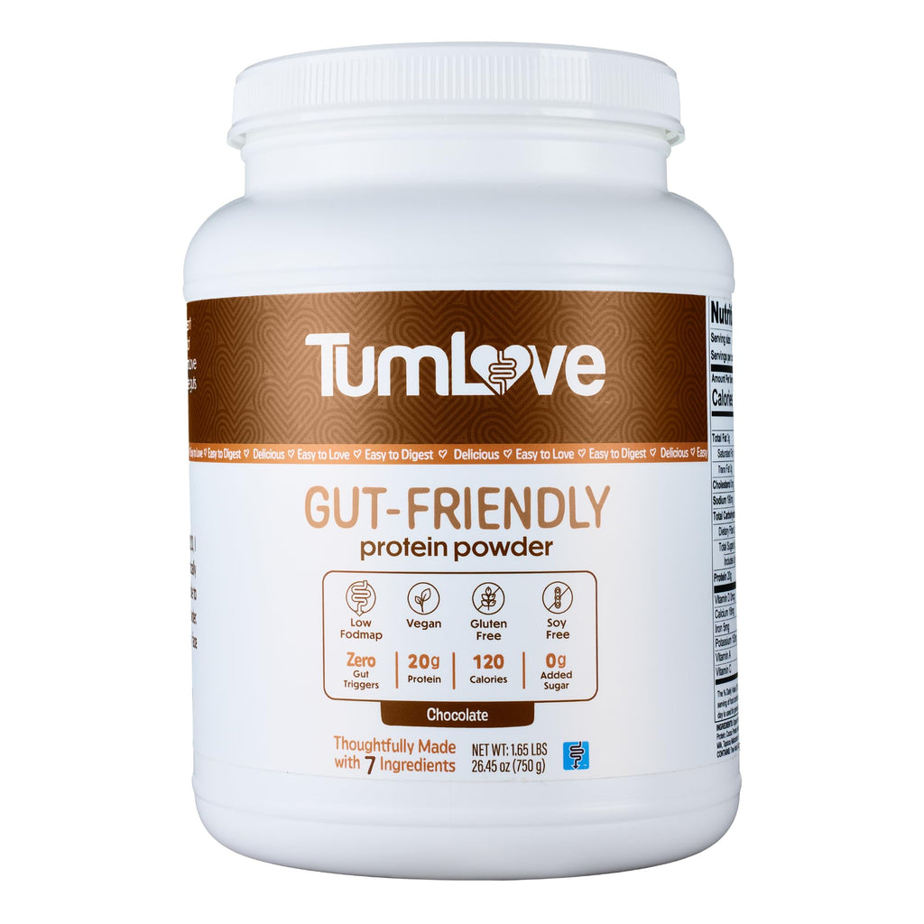TumLove Vegan Protein Powder - Low FODMAP Certified, Gluten-Free, Dairy-Free, Soy-Free