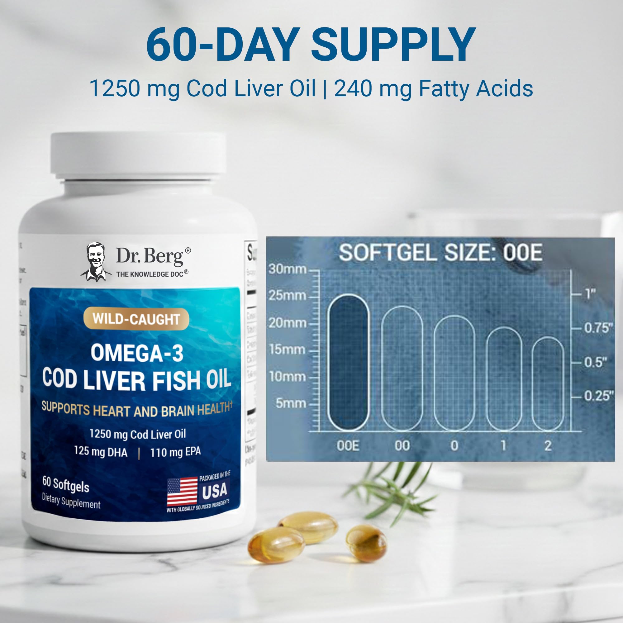 Dr. Berg Omega-3 Cod Liver Oil Supplement

