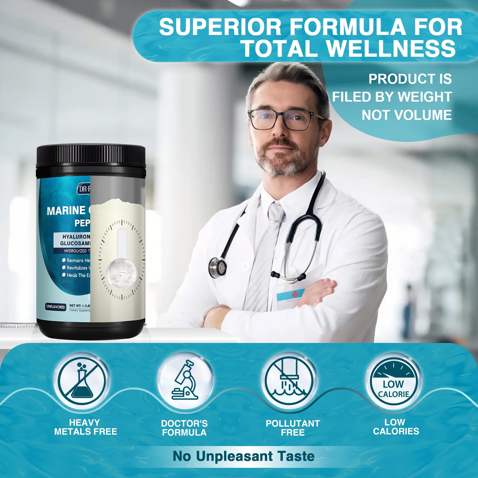 Marine Collagen Peptides Powder DRFOSTER with MSM + GC

