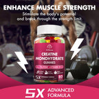 Creatine Monohydrate Gummies 5g per Serving - Muscle Support

