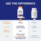 OmegaVia EPA 500 Purified Omega-3 Fish Oil TG - Burpless

