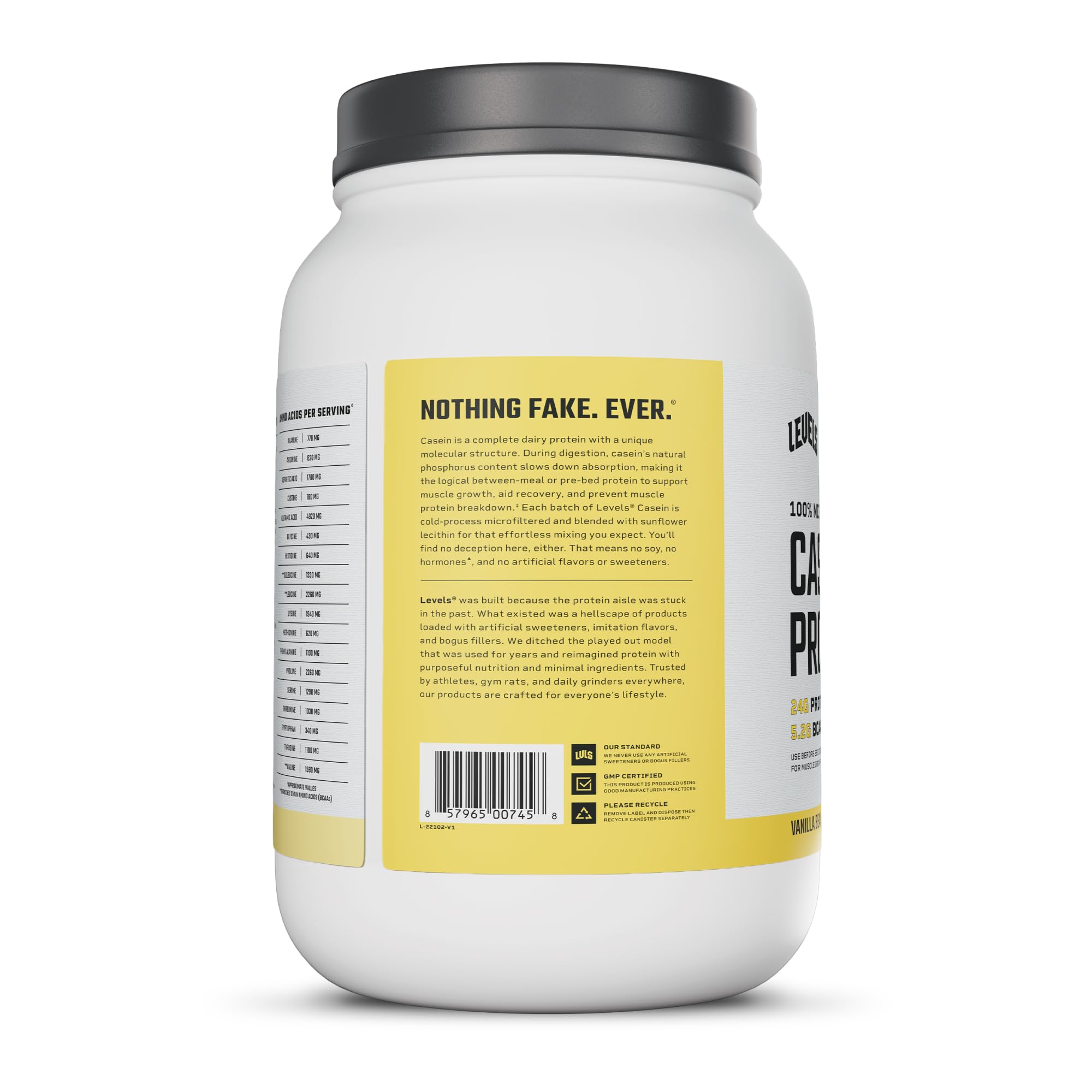 Levels 100% Micellar Casein Protein - Hormone-Free

