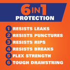 Hefty Ultra Strong Drawstring Trash Bags | 6-in-1 Protection

