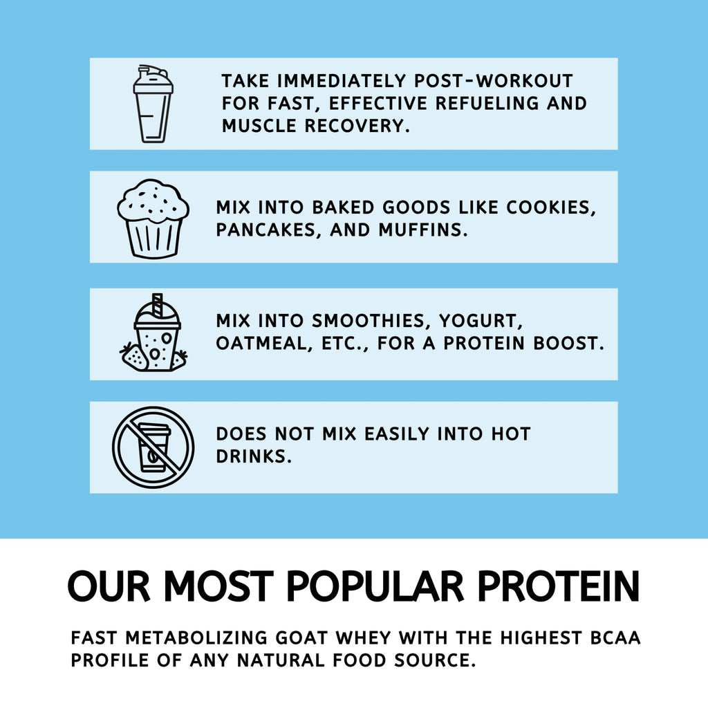 Mt. Capra Goat Whey Protein Powder - Grass-Fed Undenatured

