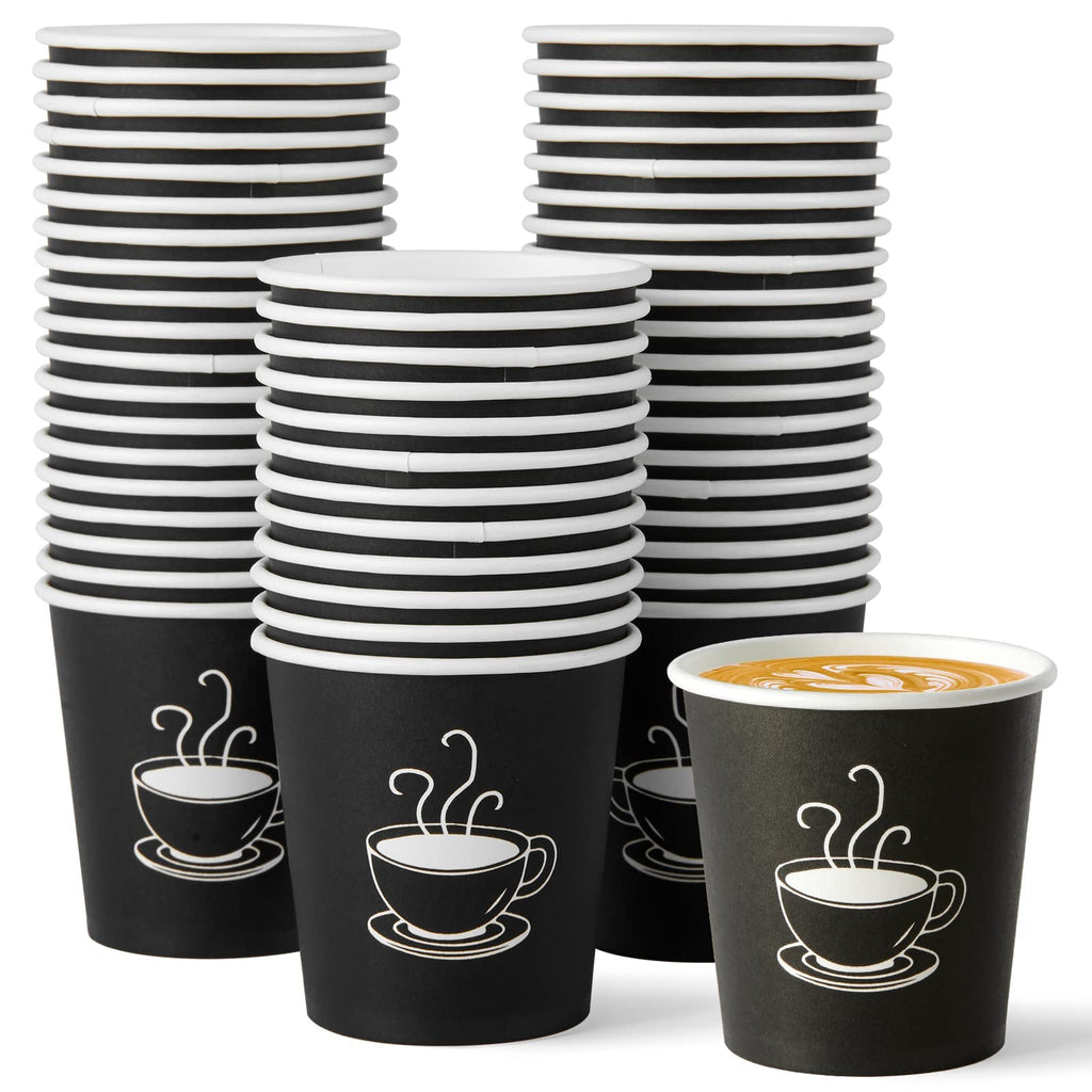 TOPVALUE Disposable Paper Cups for Hot and Cold Drinks

