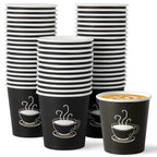 TOPVALUE Disposable Paper Cups for Hot and Cold Drinks

