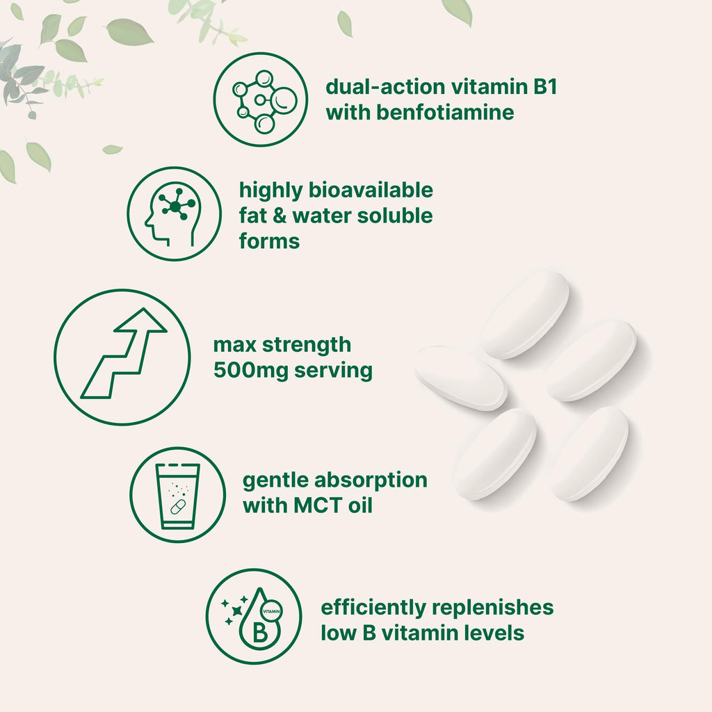 Vitamin B1 Thiamine with Benfotiamine & MCT Oil

