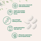 Vitamin B1 Thiamine with Benfotiamine & MCT Oil

