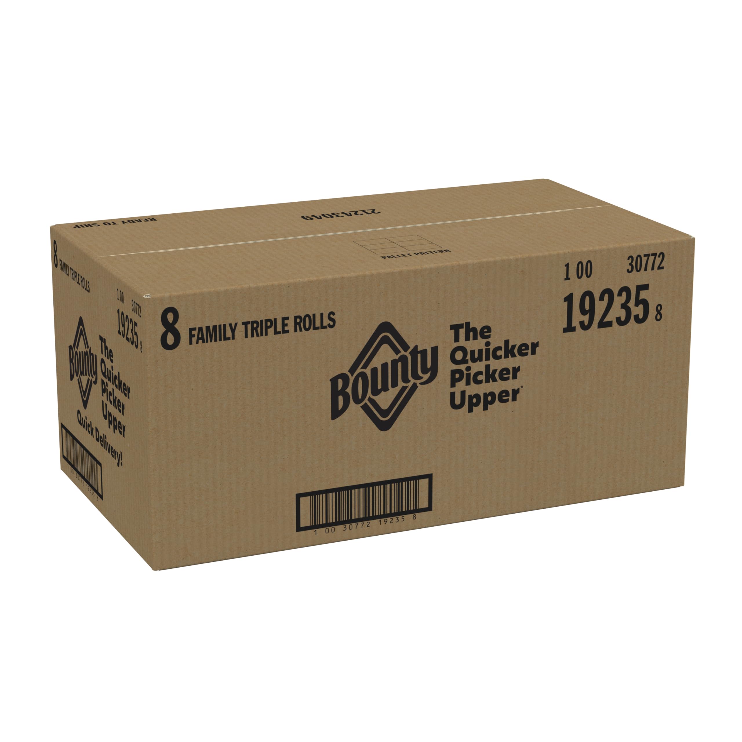 Bounty White Paper Towels | Highly Absorbent Diamond Texture

