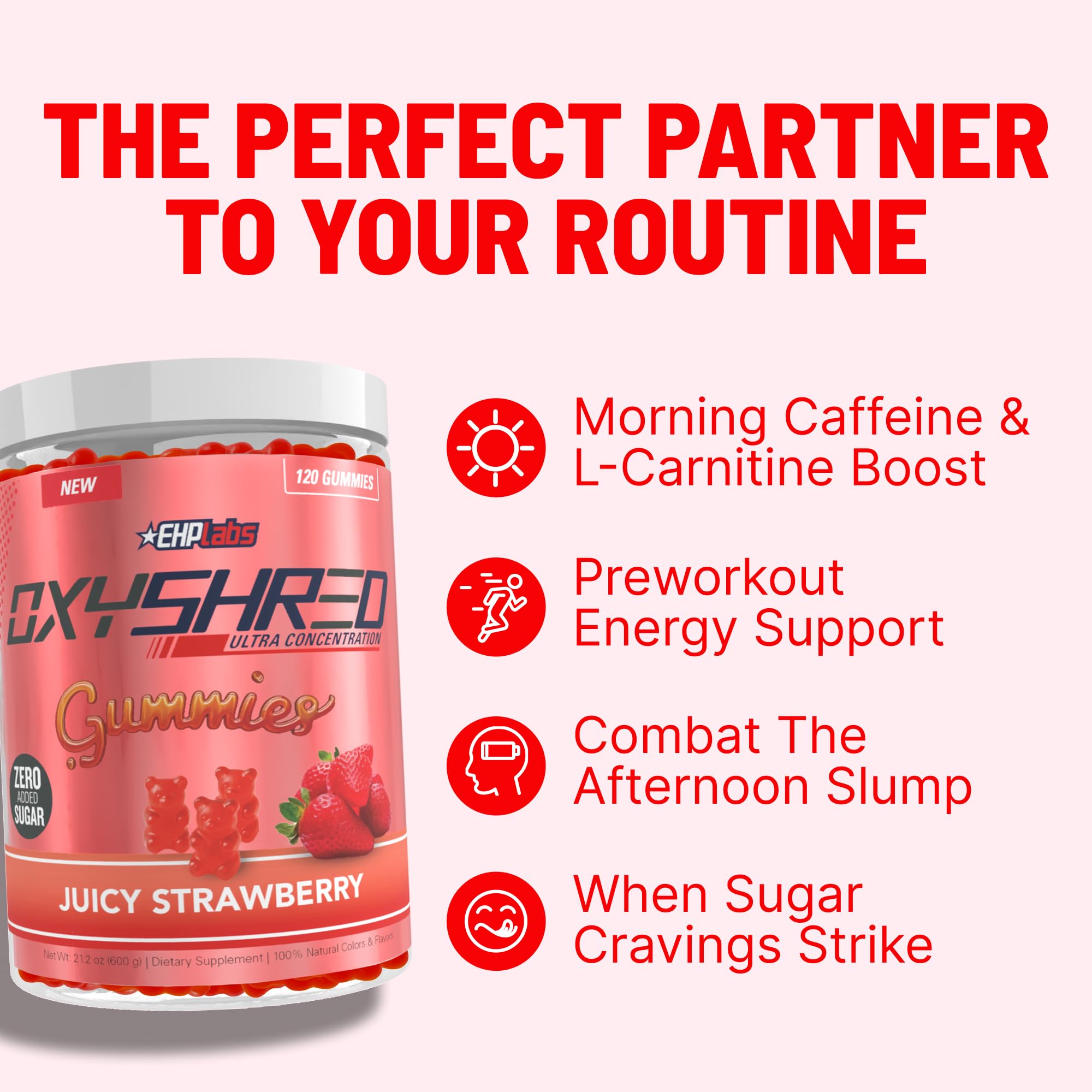 EHP Labs OxyShred Gummies Pre-Workout Energy Chews

