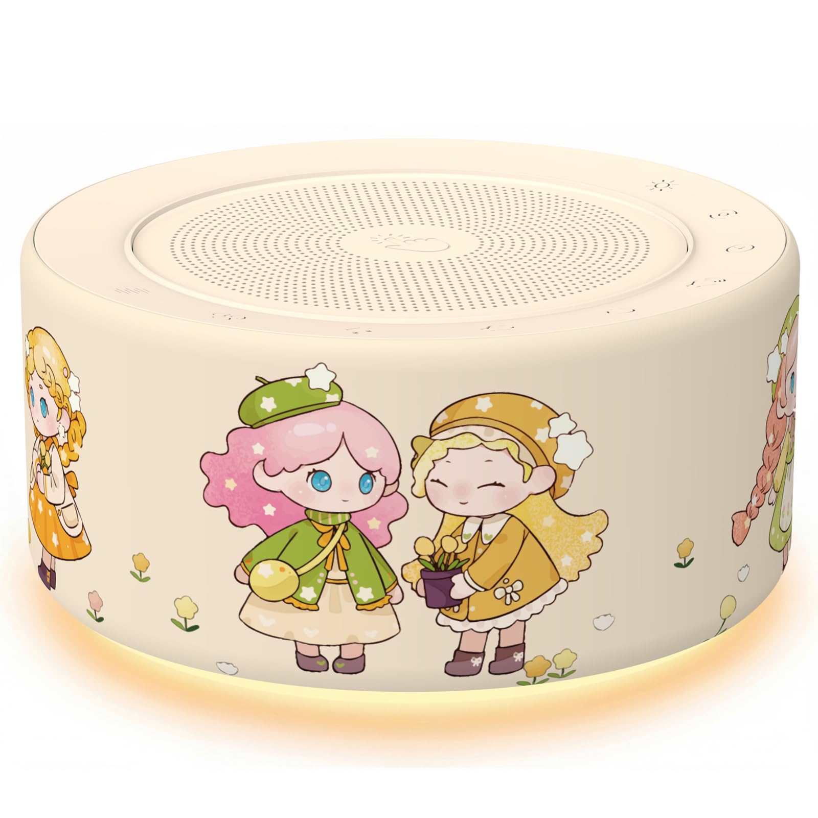 Kipcush Noise Machine for Sleep & Focus, 30 Sounds, Night Light, Memory Function
