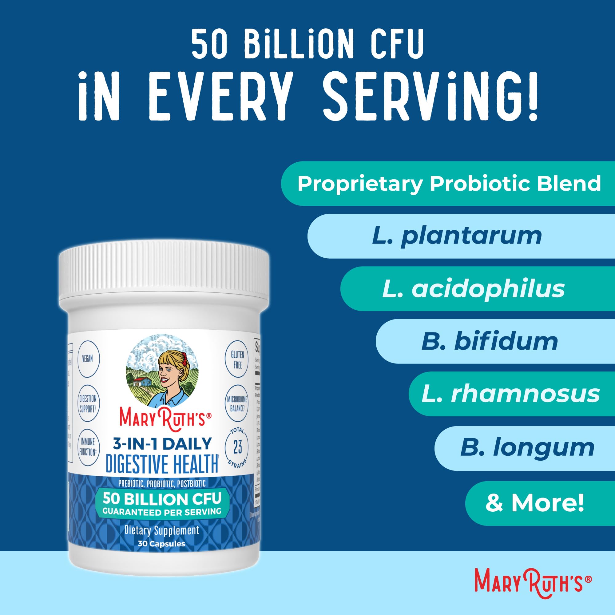 MaryRuth's Probiotic Supplement for Digestive Health

