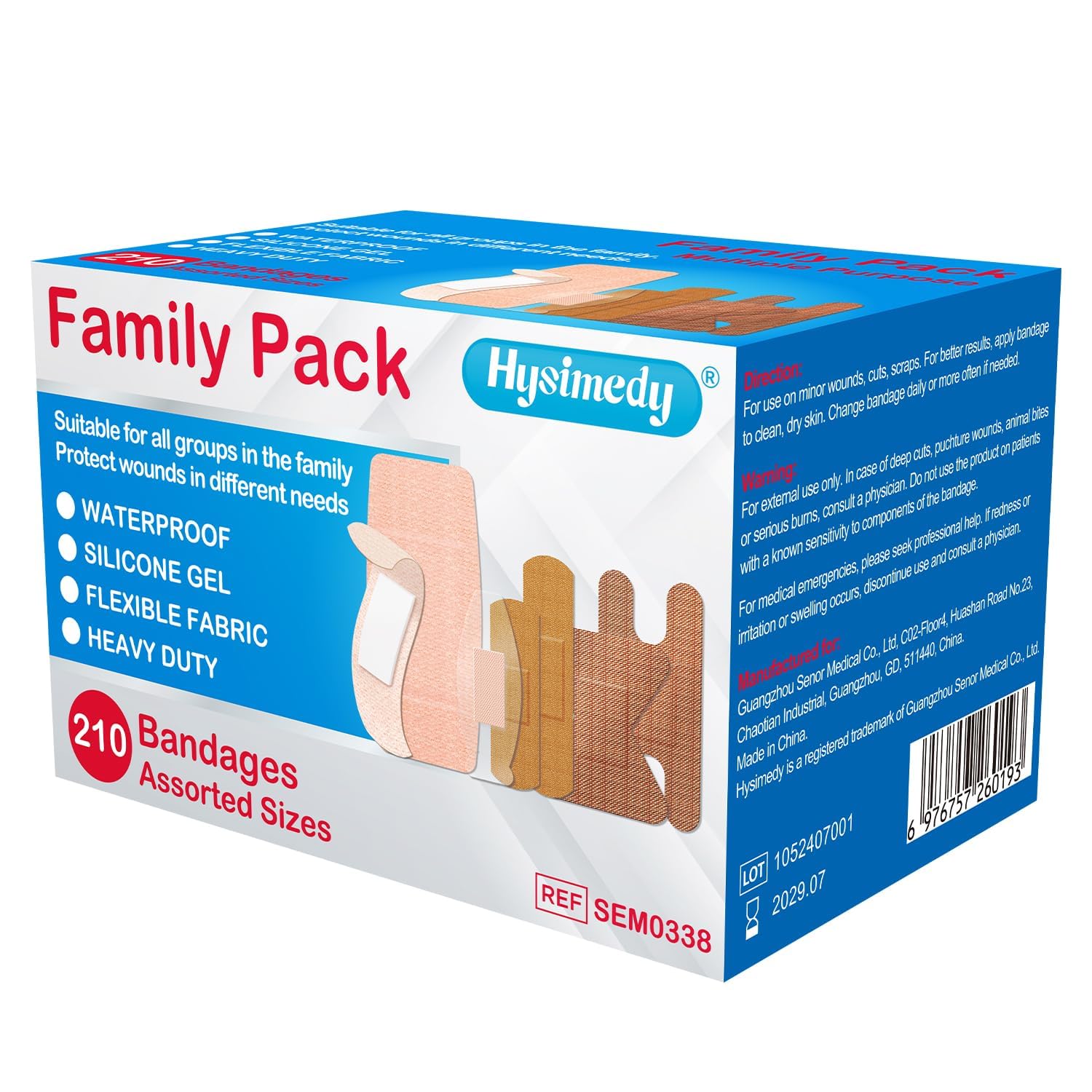 Hysimedy Adhesive Bandages Assorted Variety Pack

