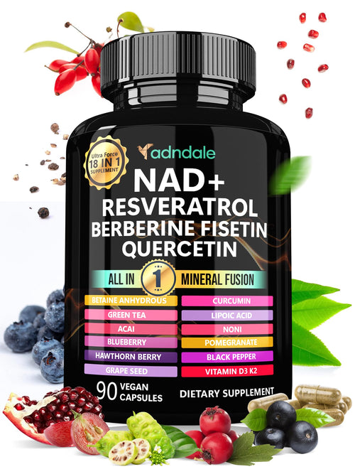 Adndale Liposomal NAD+ & Resveratrol Supplement

