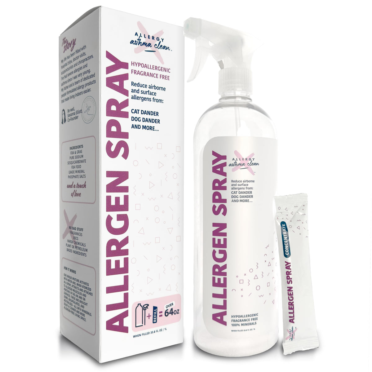 Allergy Asthma Clean Allergen Spray - Mineral-Based