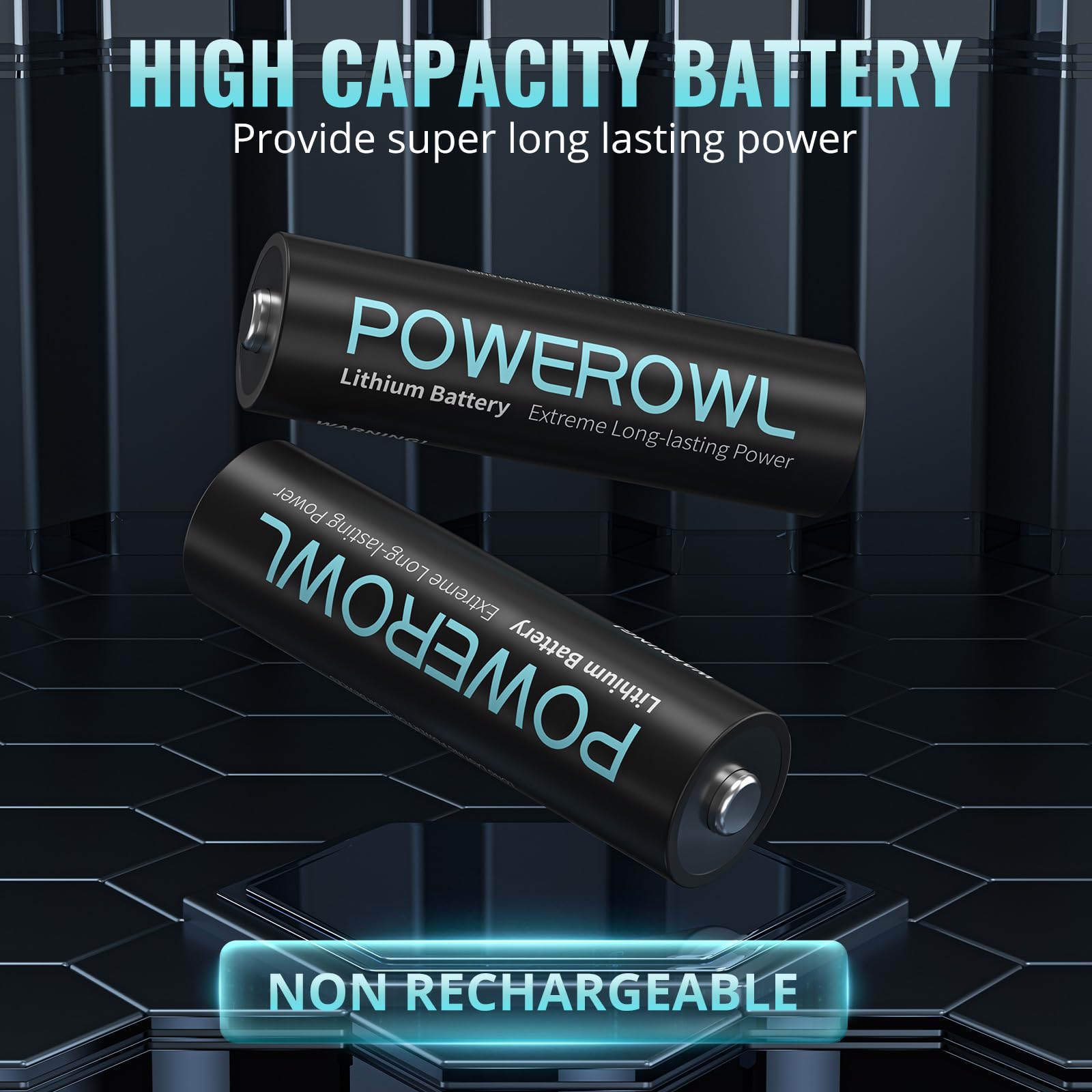 Powerowl AA Lithium Battery 1.5V Non-Rechargeable 3400mAh

