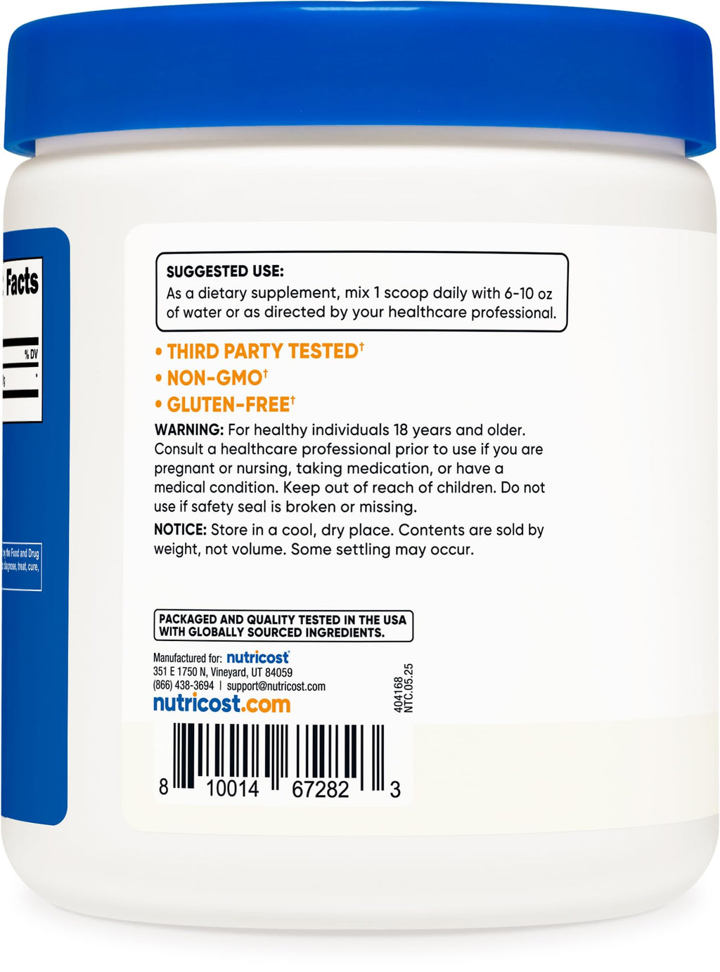 Nutricost Glycine Powder Non-GMO Gluten Free

