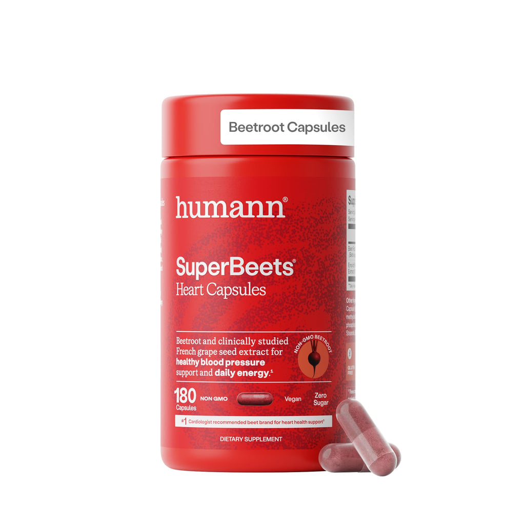 Humann SuperBeets Beet Root Capsules Quick Release 1000mg