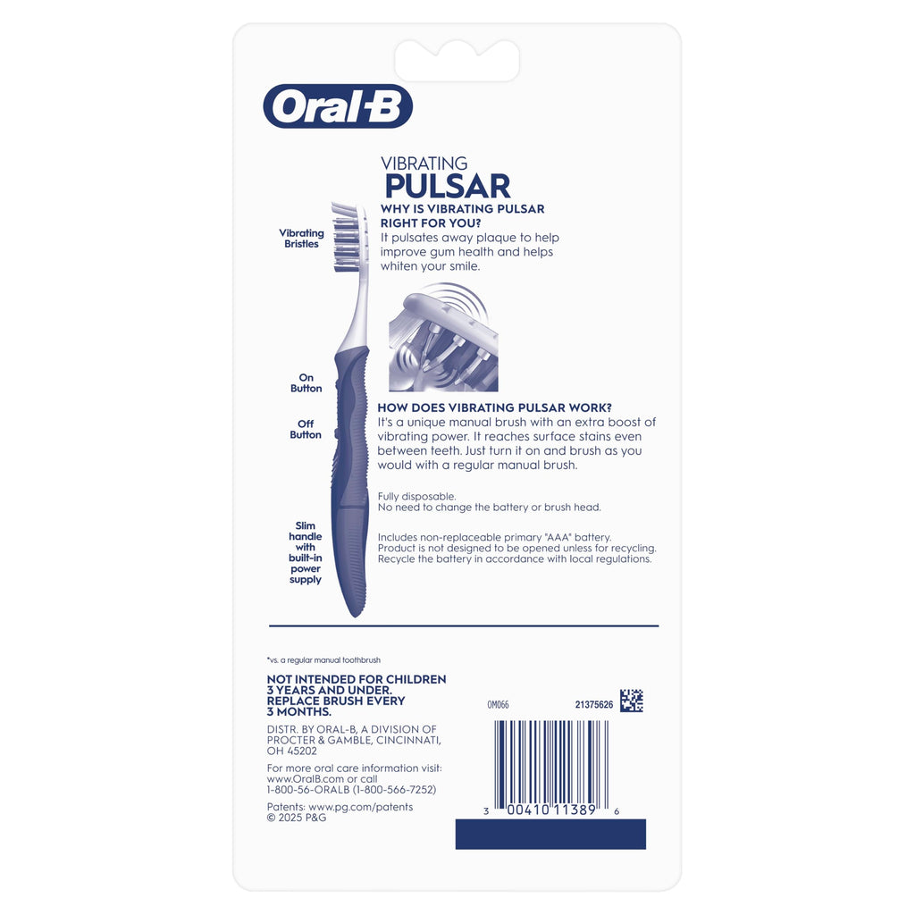 Oral-B Pulsar Toothbrush - Vibrating Plaque Remover


