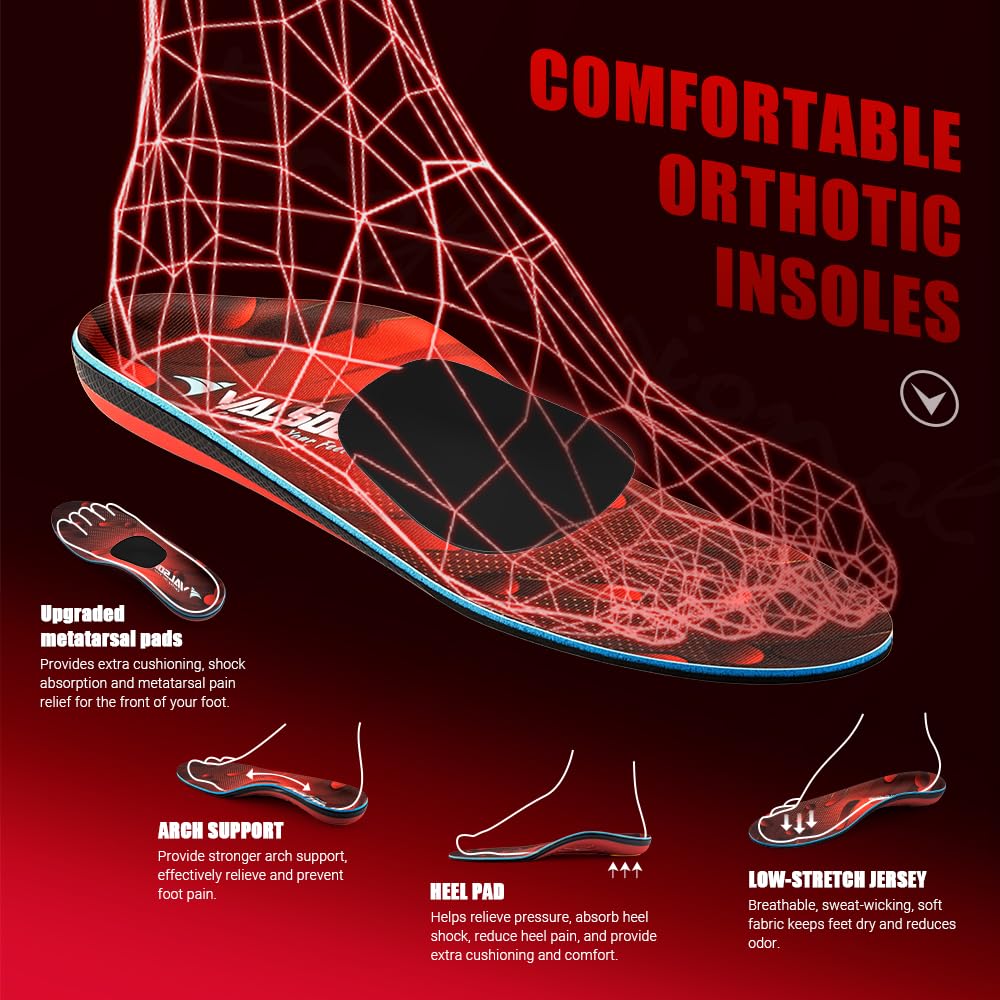 VALSOLE High Arch Plantar Fasciitis Insoles

