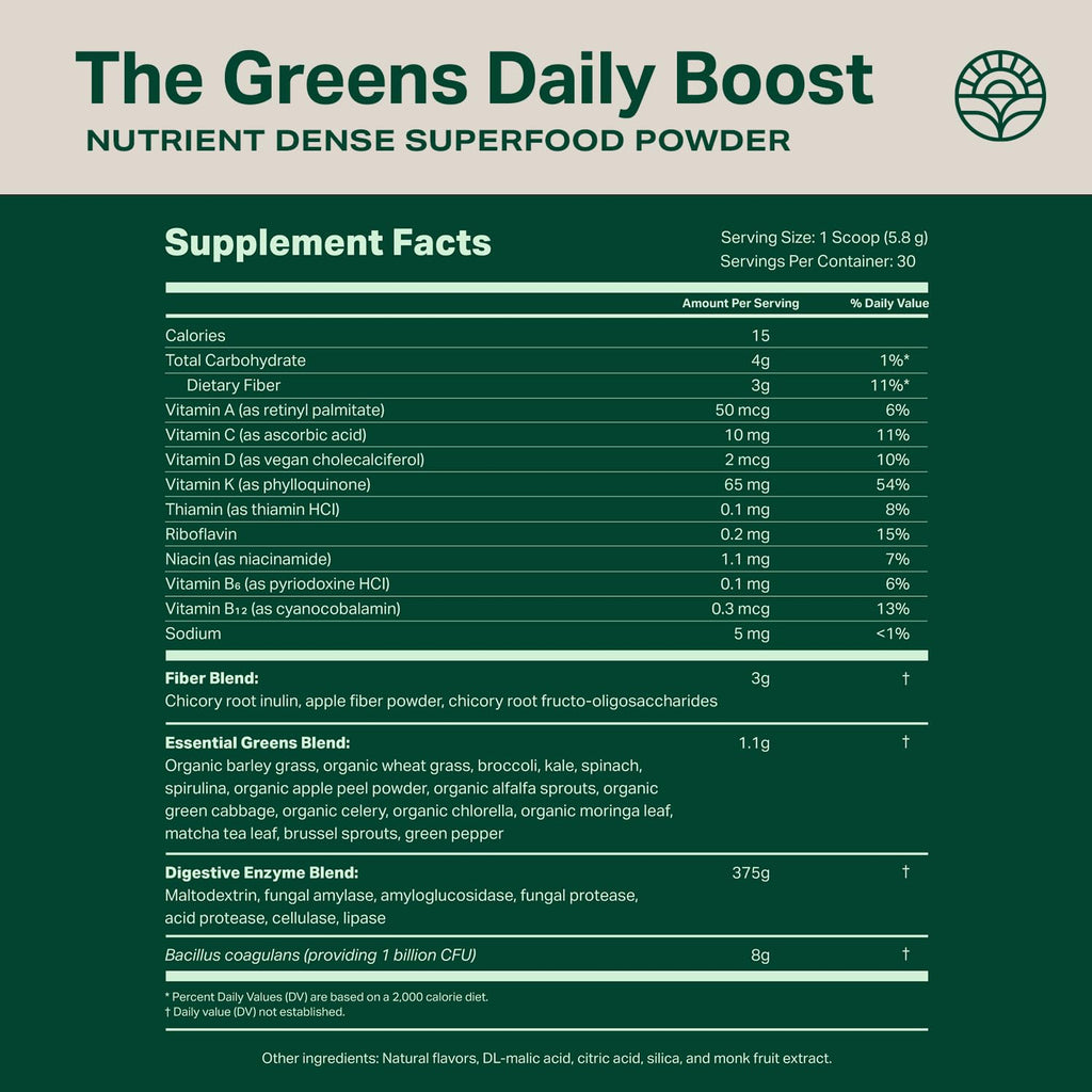 Proper The Greens Powder Apple Flavor Daily Boost

