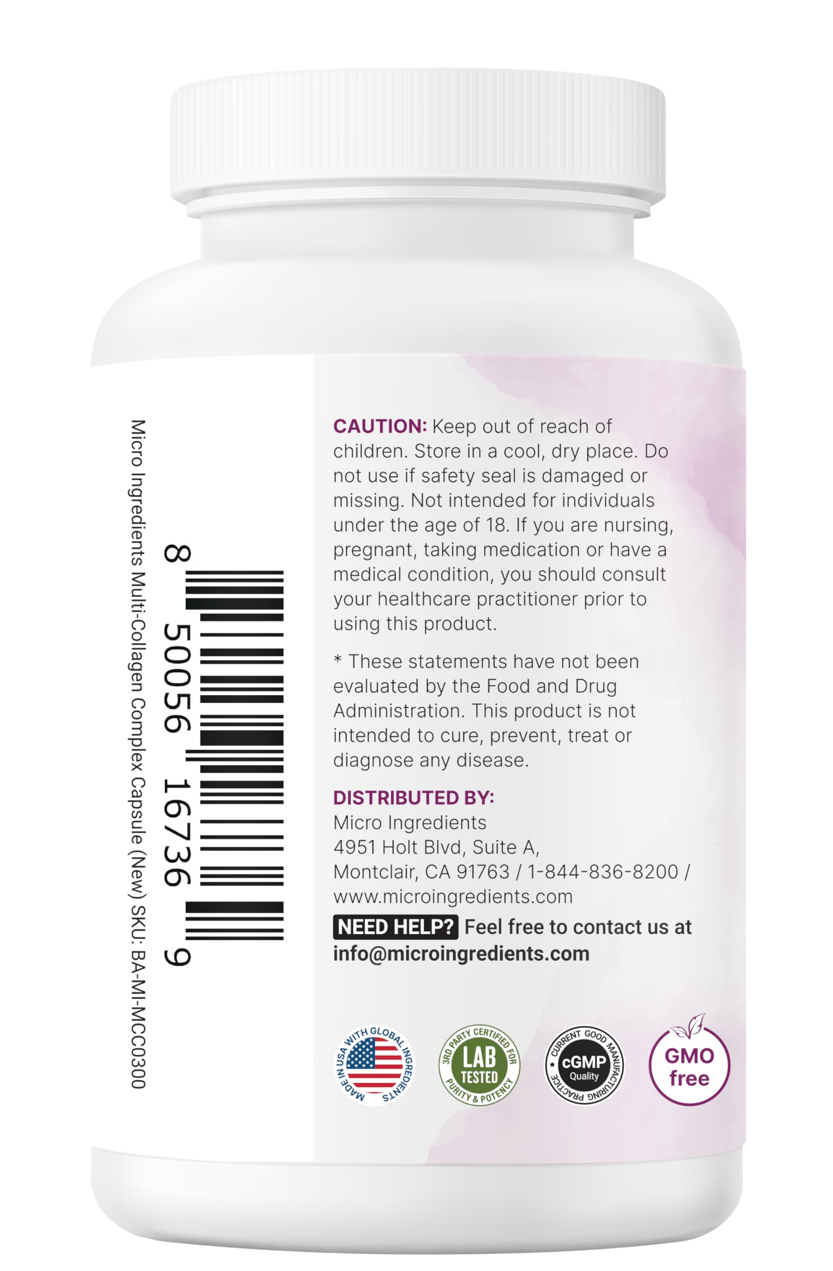Micro Ingredients Multi Collagen Capsules Biotin

