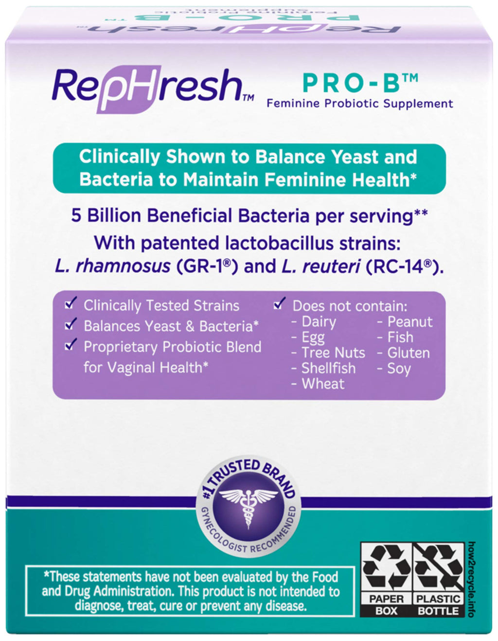 RepHresh Pro-B Probiotic for Women | Feminine Health

