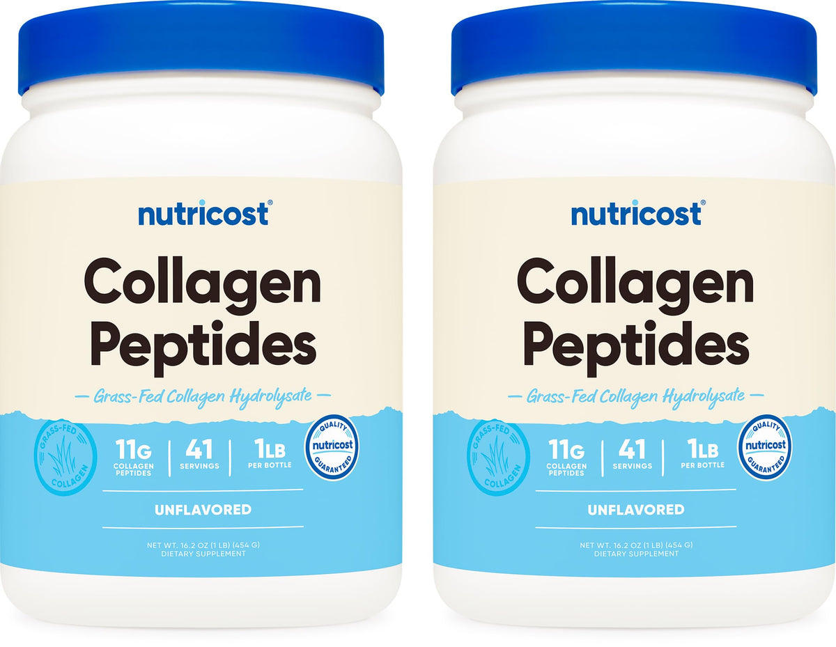 Nutricost Collagen Peptides Powder Grass-Fed Bovine Hydrolysate Unflavored
