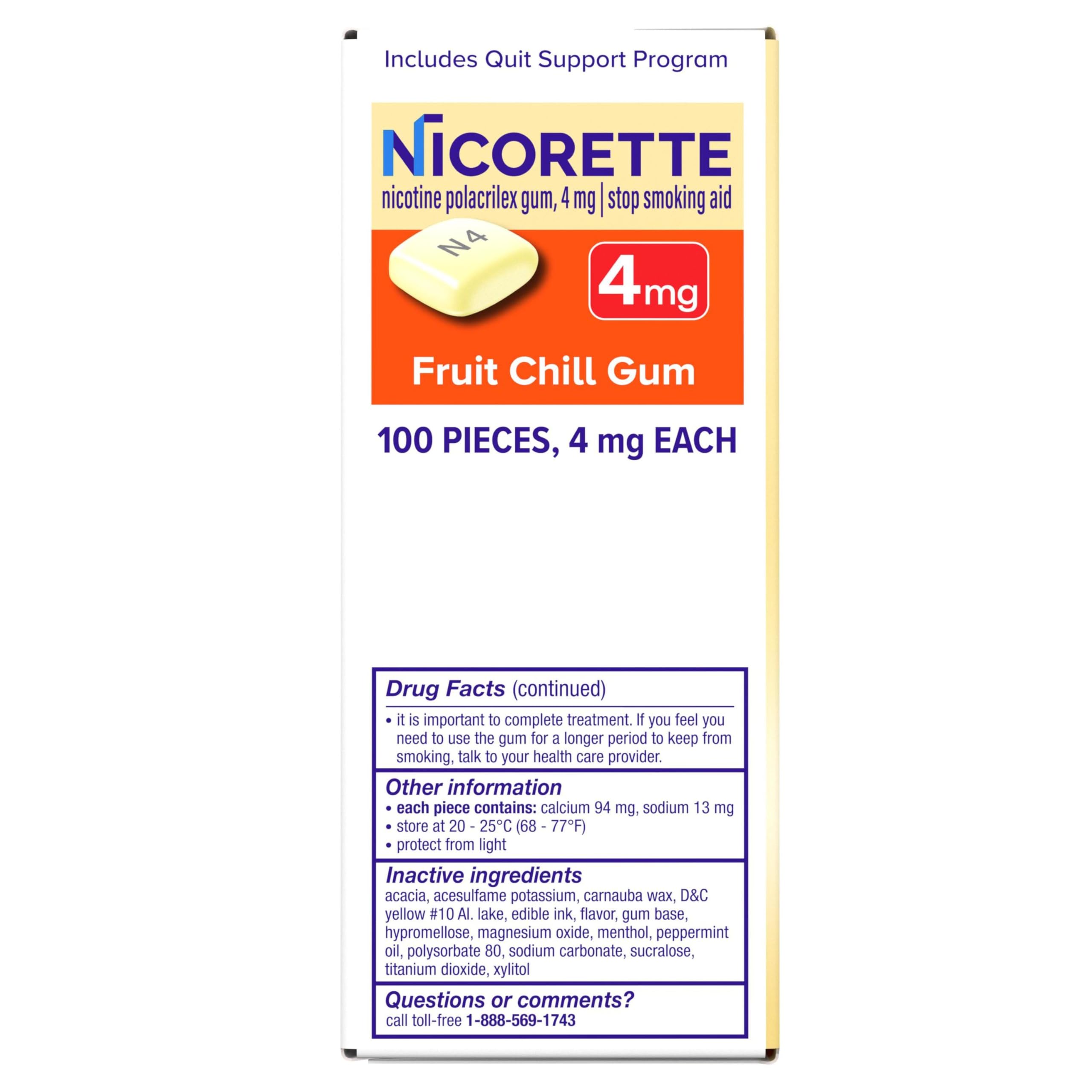 Nicorette Nicotine Gum Stop Smoking Aid – OTC NRT

